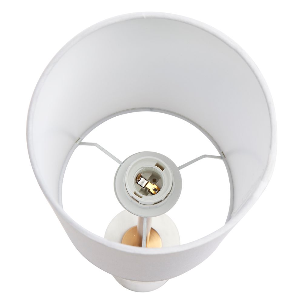 Nola Table Lamp White & Satin Brass - 12219