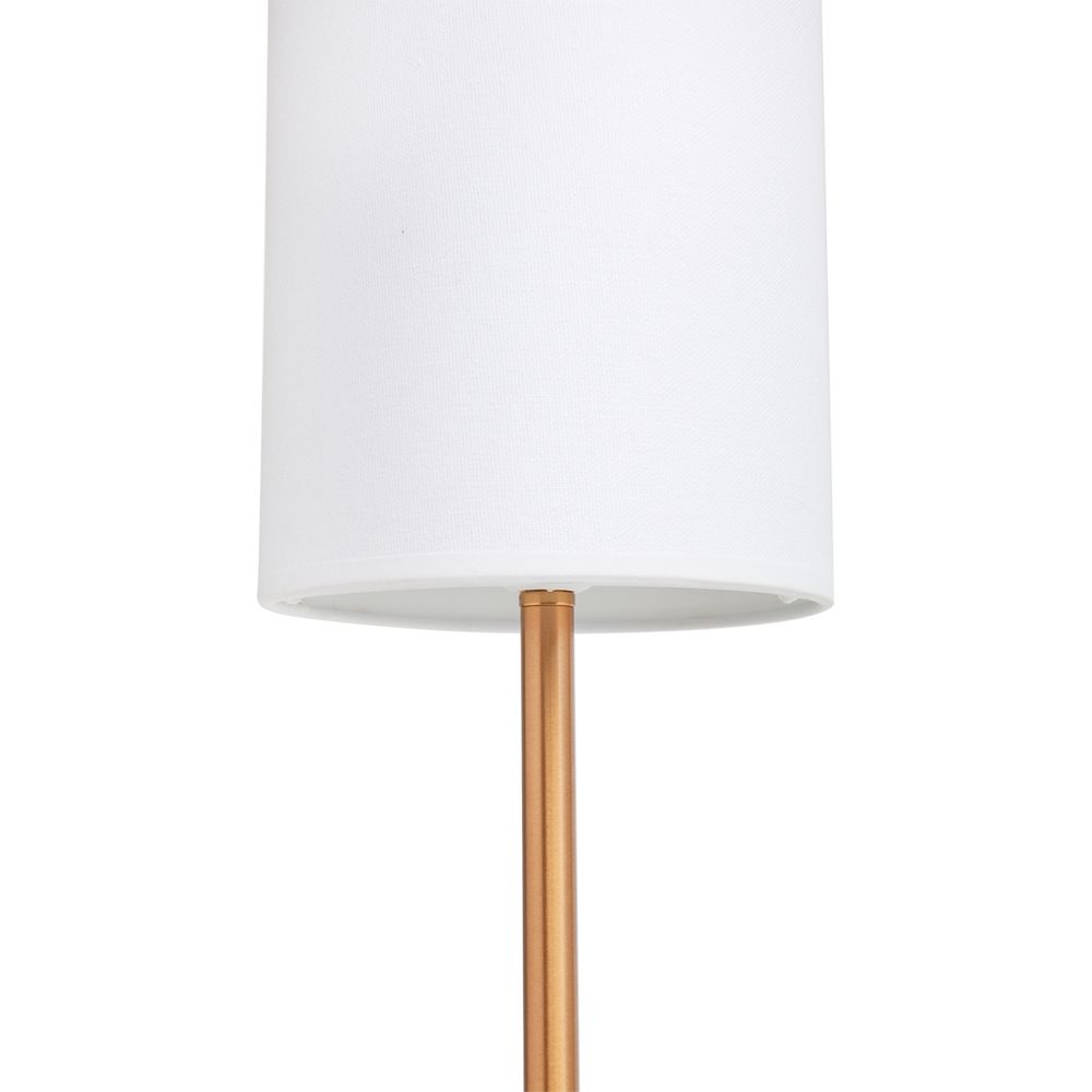 Nola Table Lamp White & Satin Brass - 12219