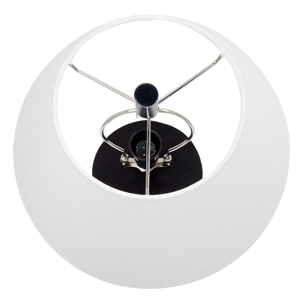 Bower Table Lamp Black Base With Natural Shade - 12246