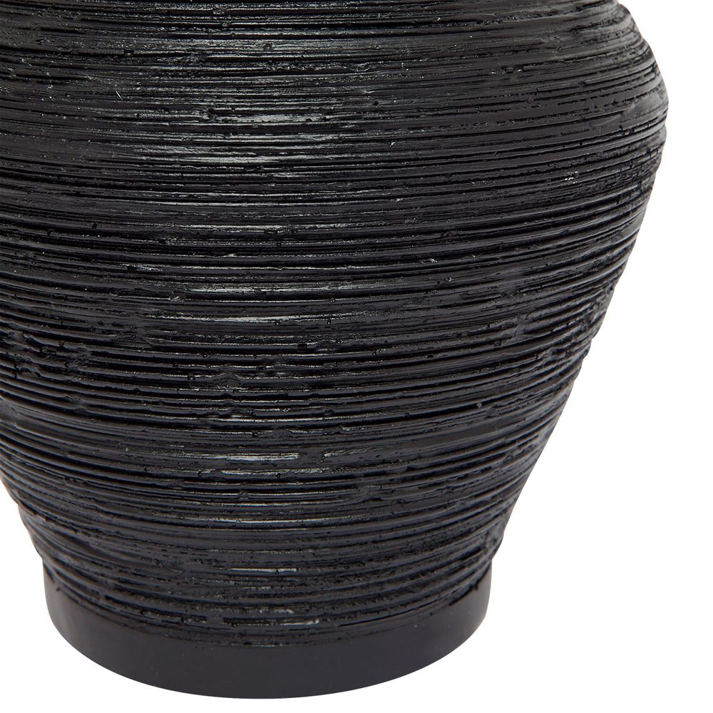 Bower Table Lamp Black Base With Natural Shade - 12246