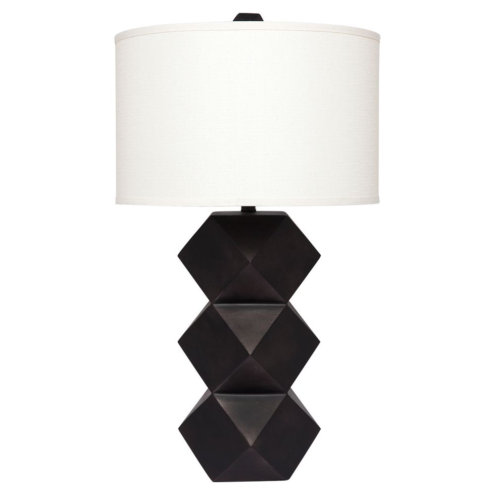 Berlin Table Lamp Black Base With Natural Shade - 12245