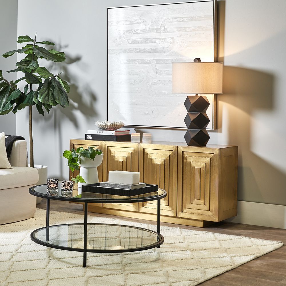 Berlin Table Lamp Black Base With Natural Shade - 12245