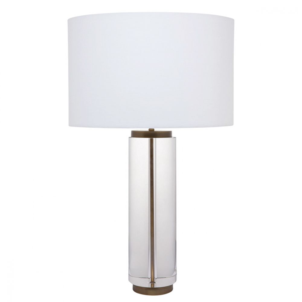 Forrester Table Lamp Brass Base With White Shade - 12184