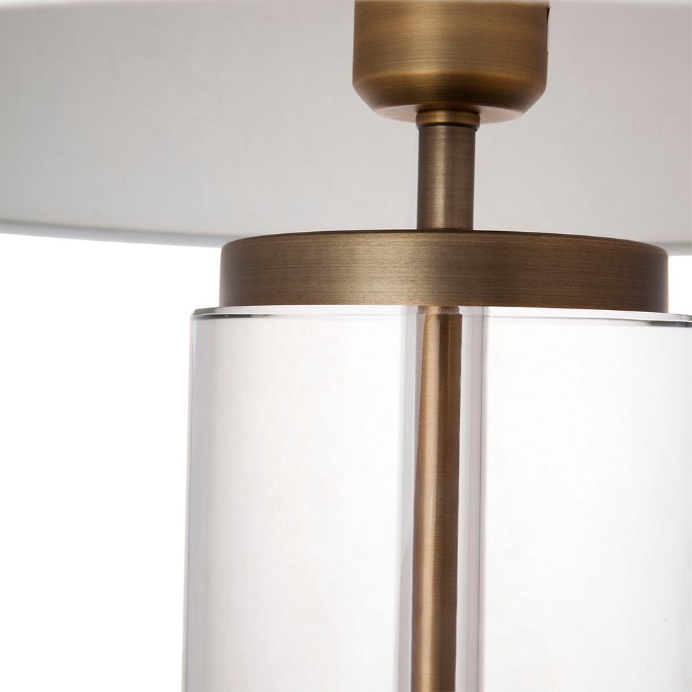 Forrester Table Lamp Brass Base With White Shade - 12184
