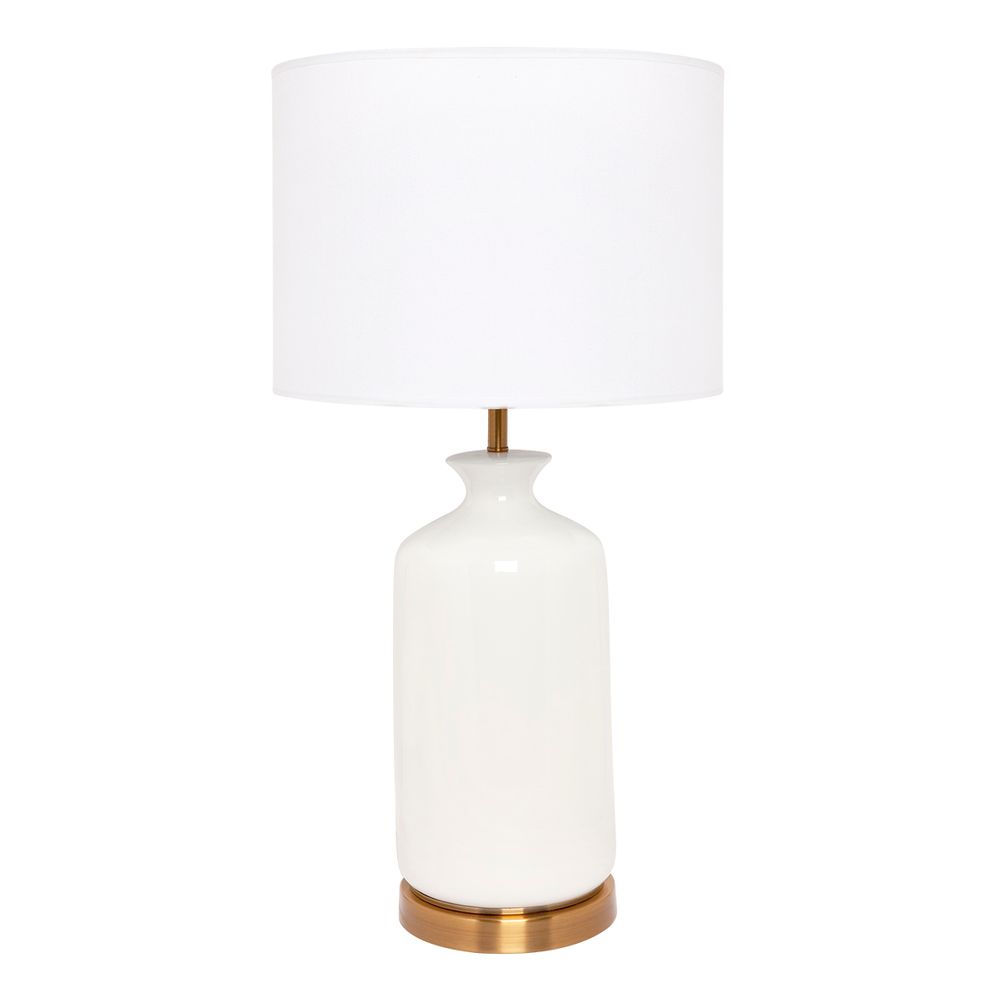Camille Table Lamp White & Gold - 12238