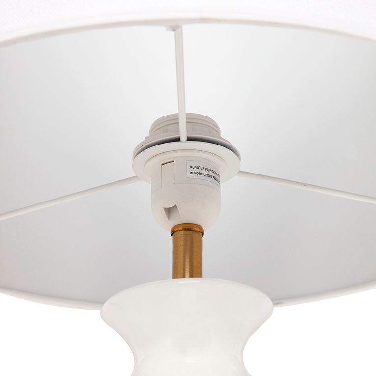 Camille Table Lamp White & Gold - 12238