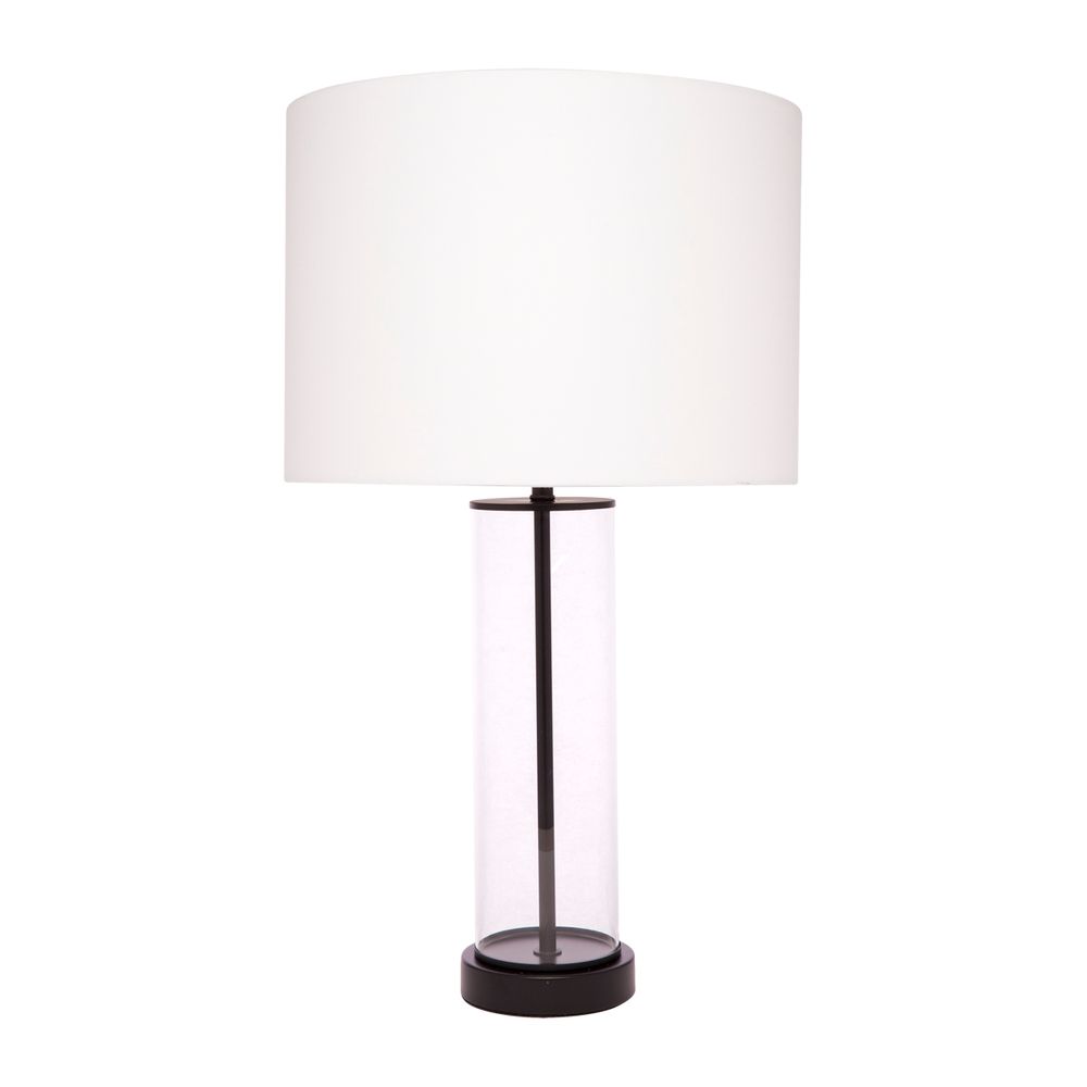 East Side Table Lamp Black Base With White Shade - 12360