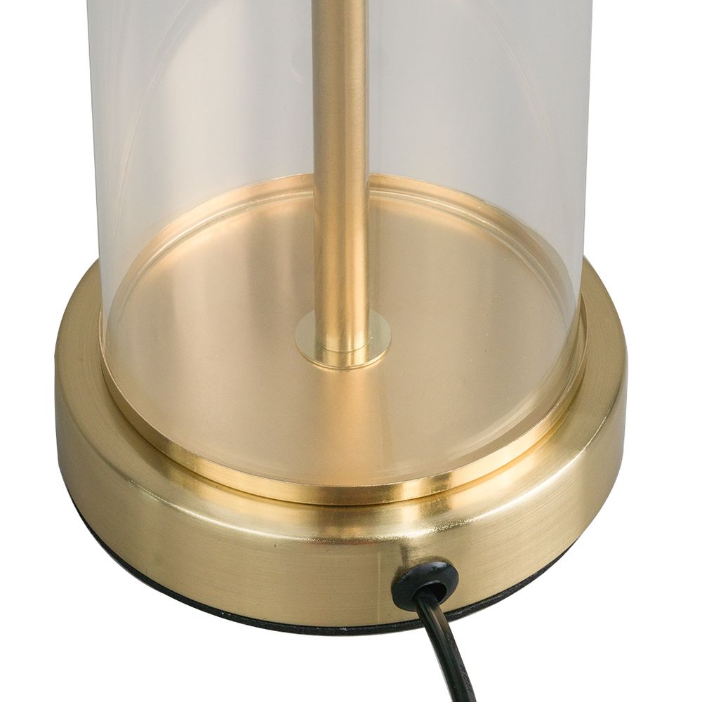 East Side Table Lamp Brass Base With Black Shade - 12376