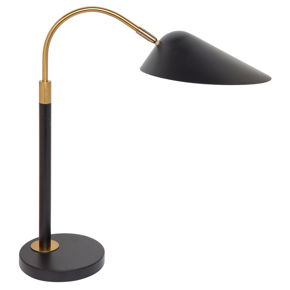 Kenya Desk Lamp Black & Brass - 12316