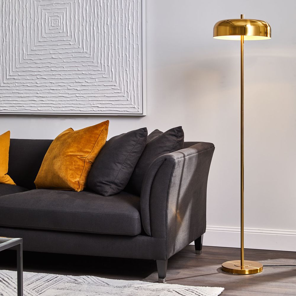 Sachs Floor Lamp Brushed Brass - 12310