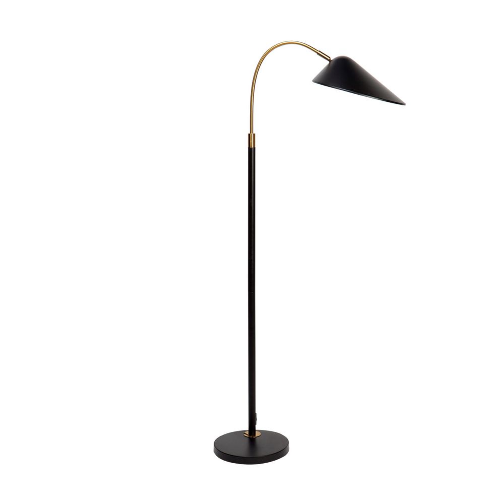Kenya Floor Lamp Black & Brass - 12317