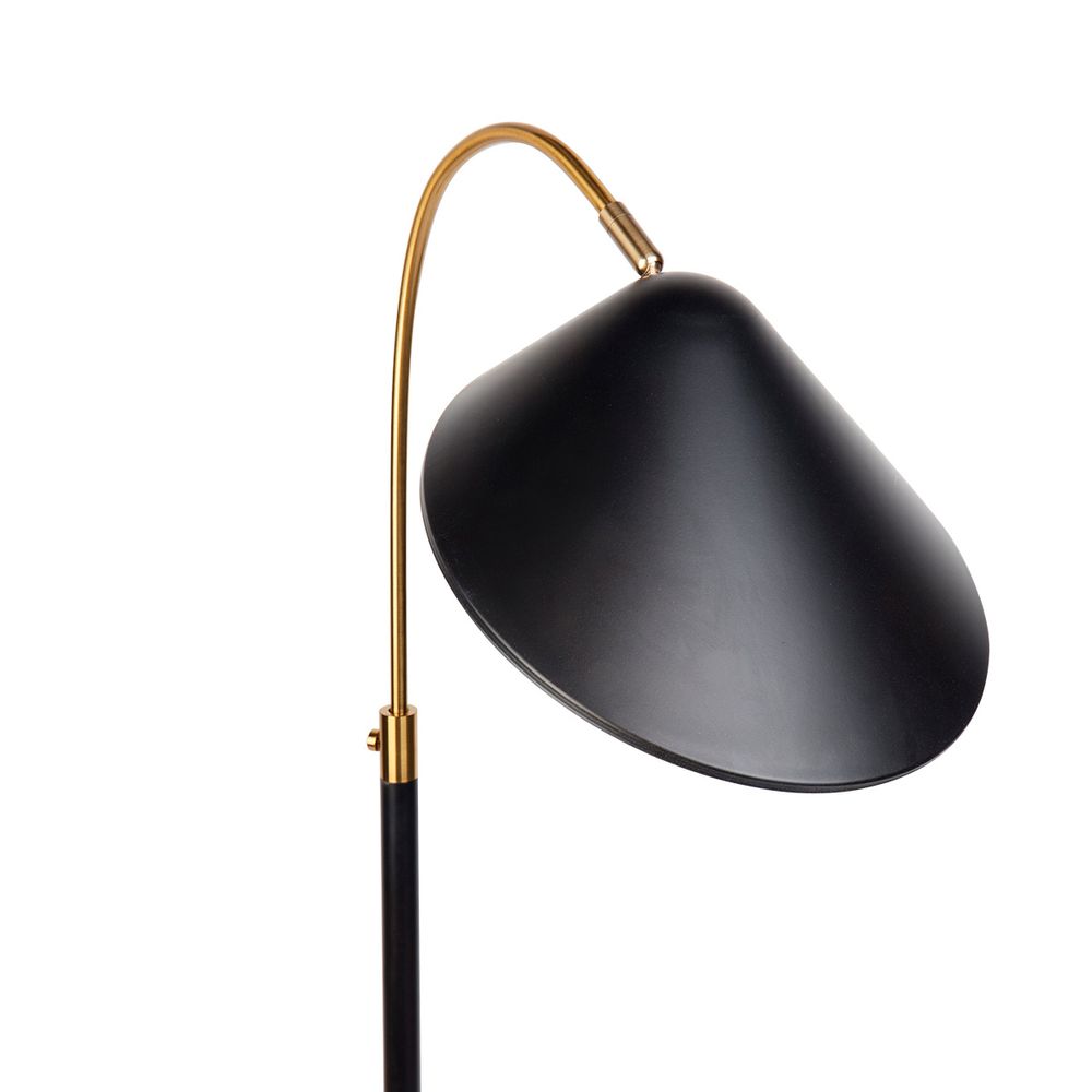 Kenya Floor Lamp Black & Brass - 12317