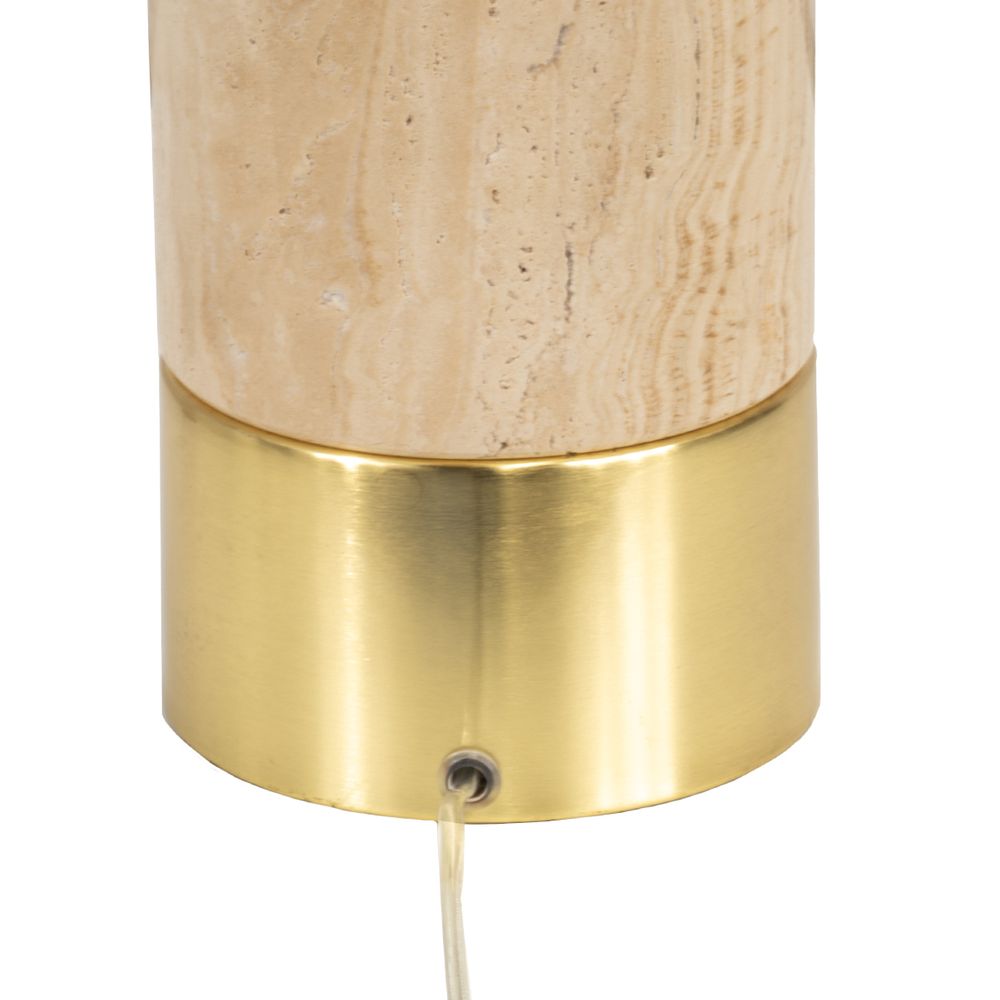 Paola Table Lamp Brass Base With White Shade - B12378
