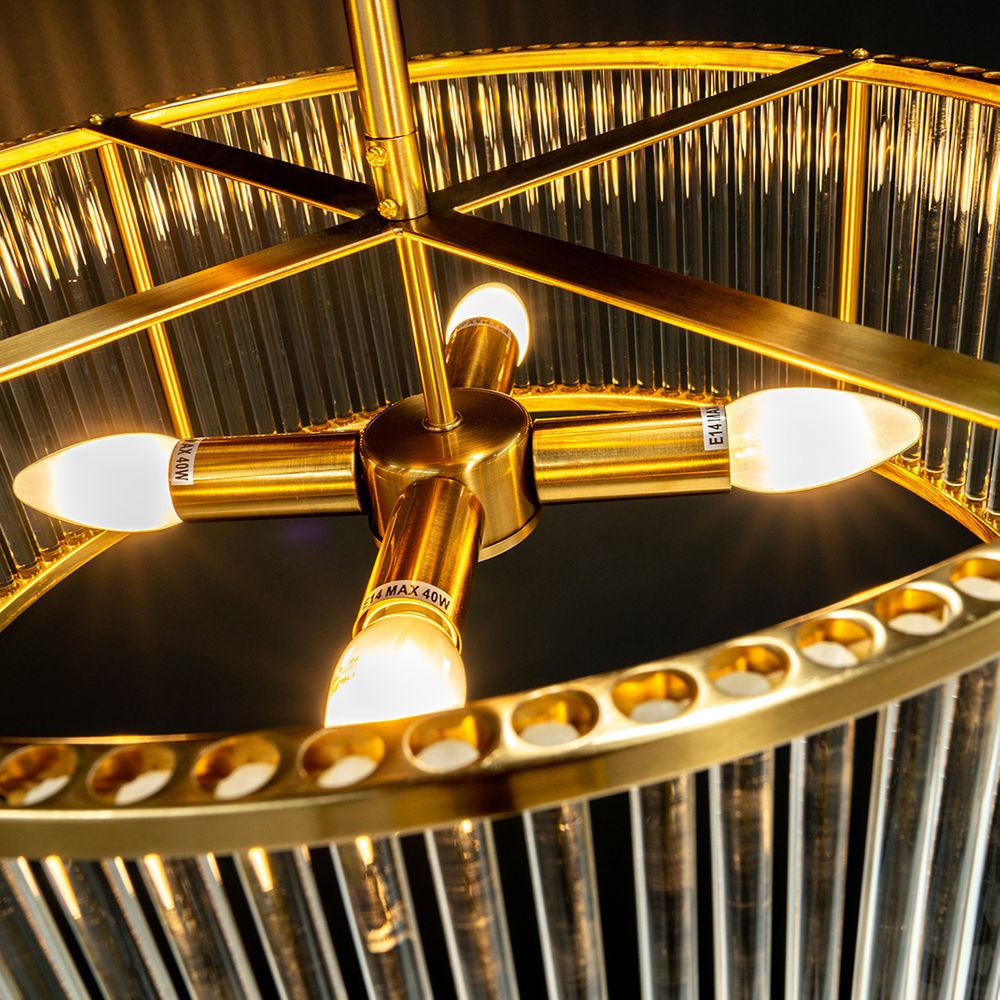 Farrah Semi Flush Mount Light Brushed Brass - 20739