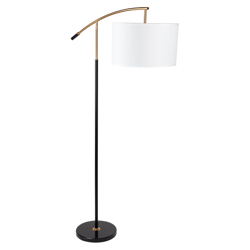 Linz Floor Lamp Black & Off White - B12349