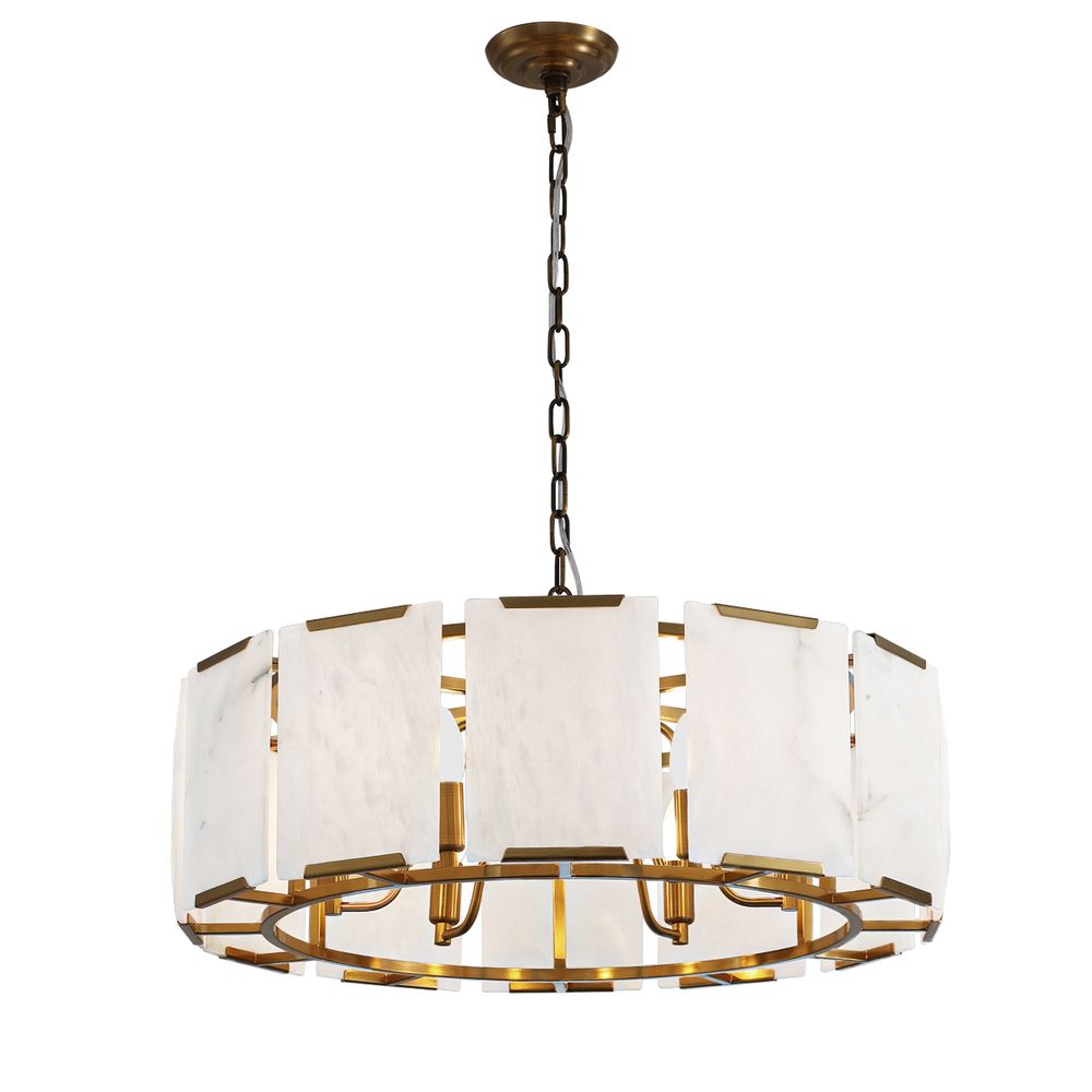 Florence Round Pendant Light Antique Brass - 20812