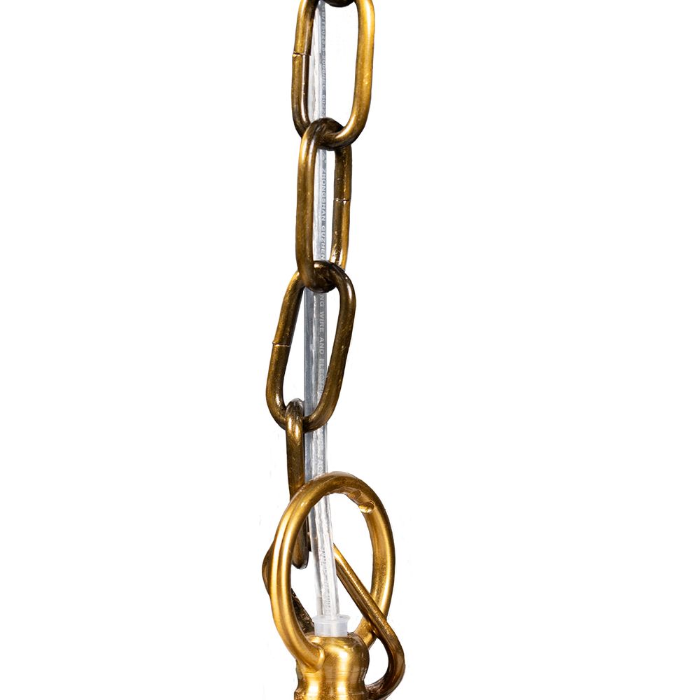 Florence Round Pendant Light Antique Brass - 20812