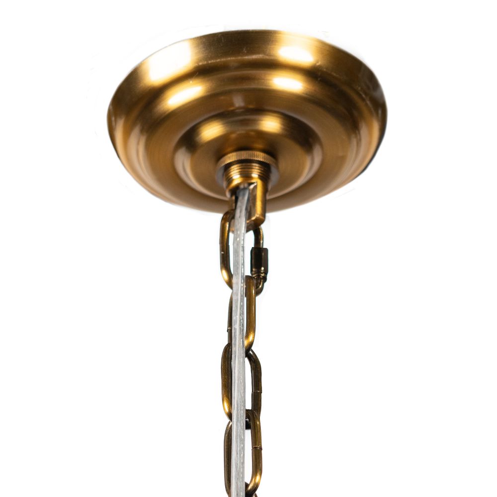 Florence Round Pendant Light Antique Brass - 20812