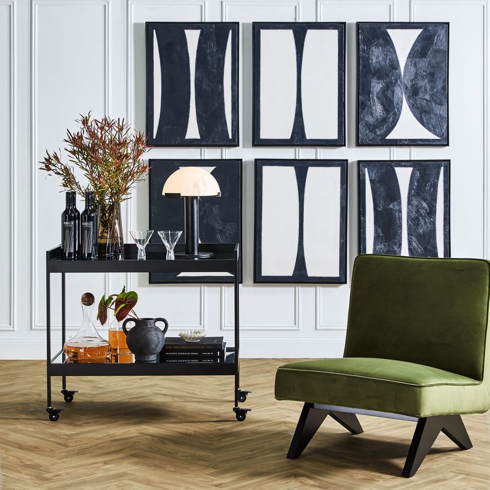 Mishca Table Lamp Matte Black Base With White Shade - 12402