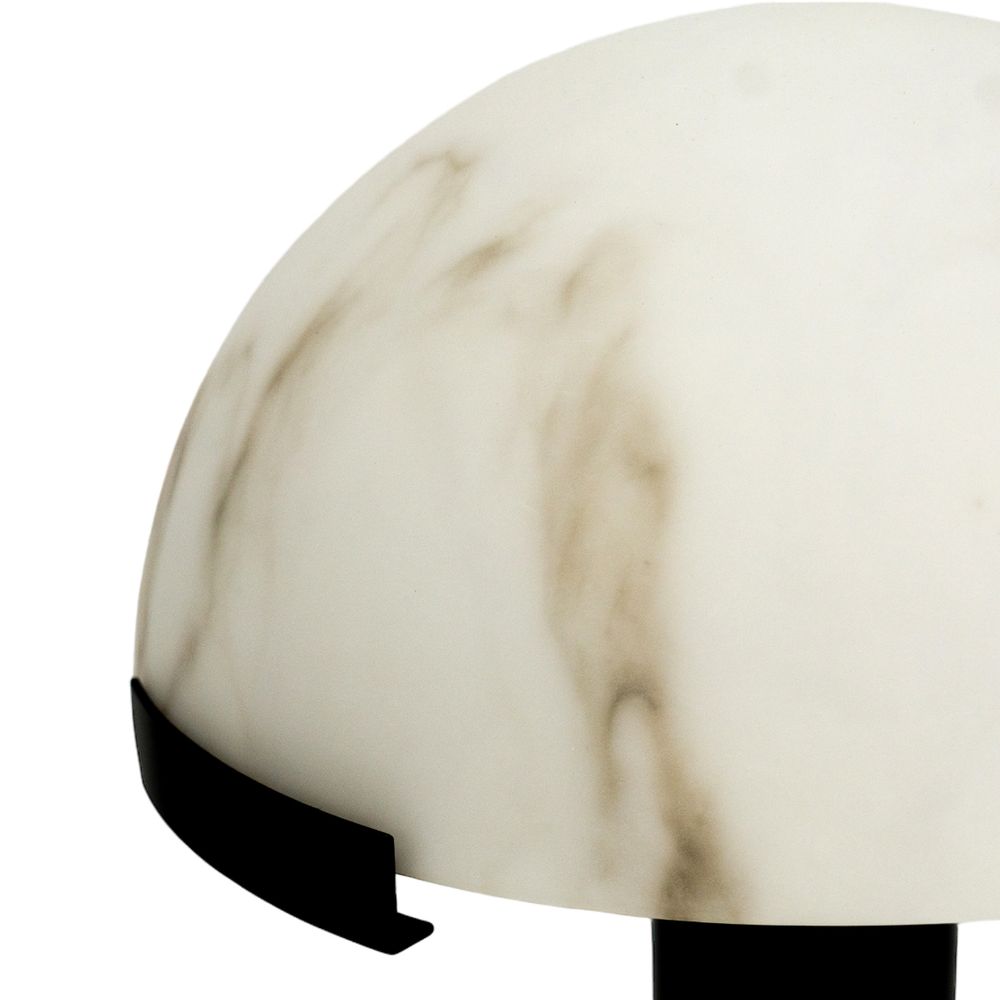 Mishca Table Lamp Matte Black Base With White Shade - 12402