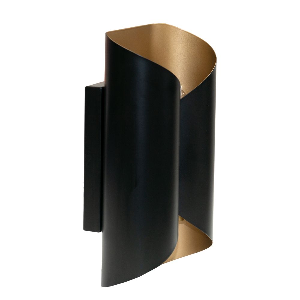 Colbert Small Wall Light Matt Black & Polished Brass - 20833