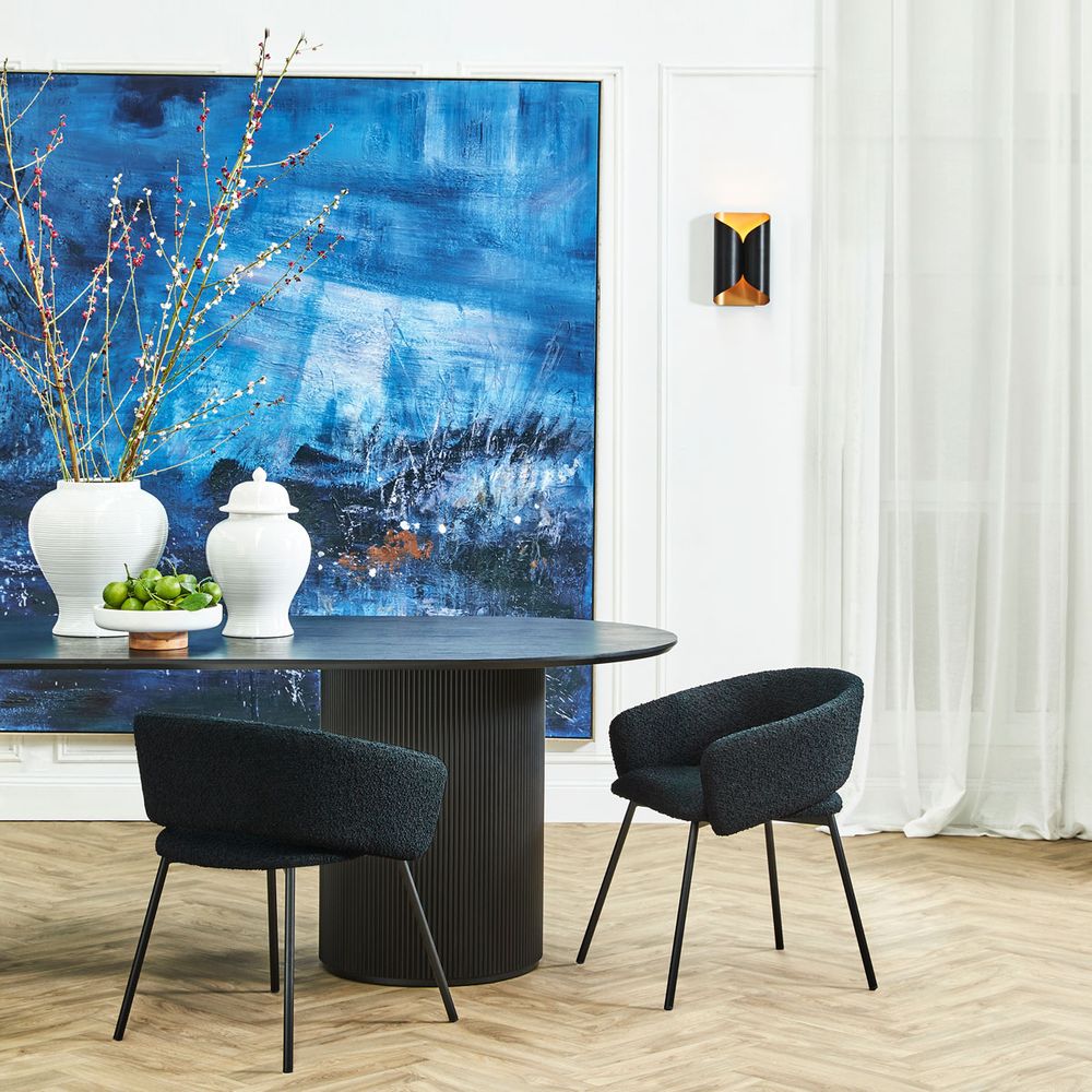 Colbert Small Wall Light Matt Black & Polished Brass - 20833