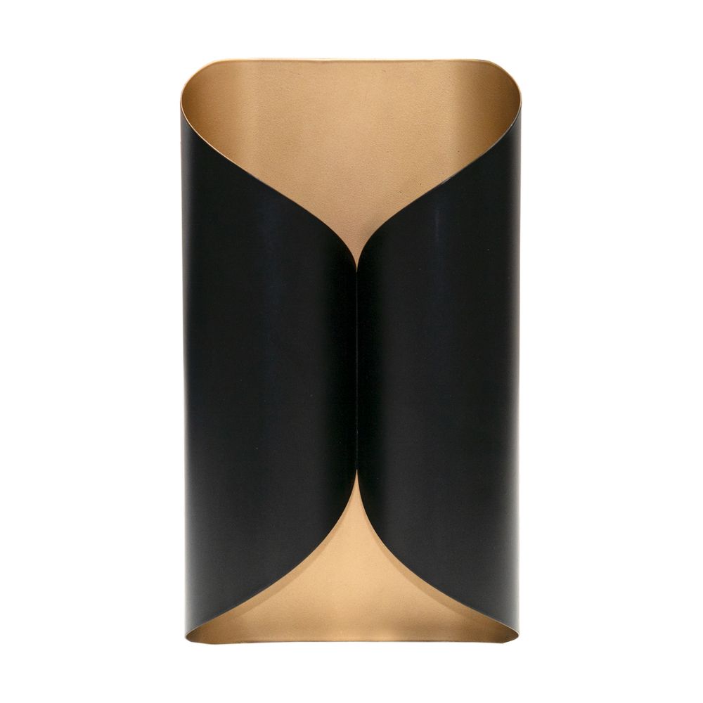 Colbert Small Wall Light Matt Black & Polished Brass - 20833