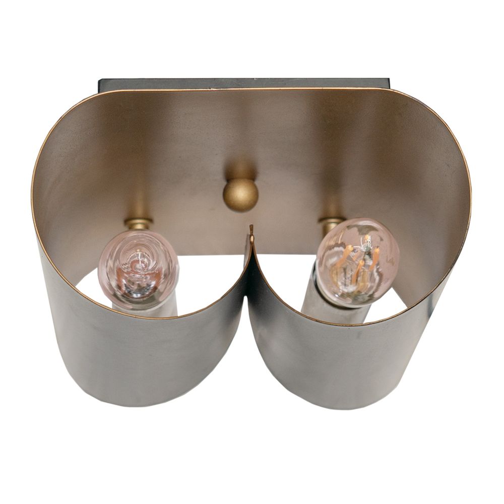 Colbert Small Wall Light Matt Black & Polished Brass - 20833
