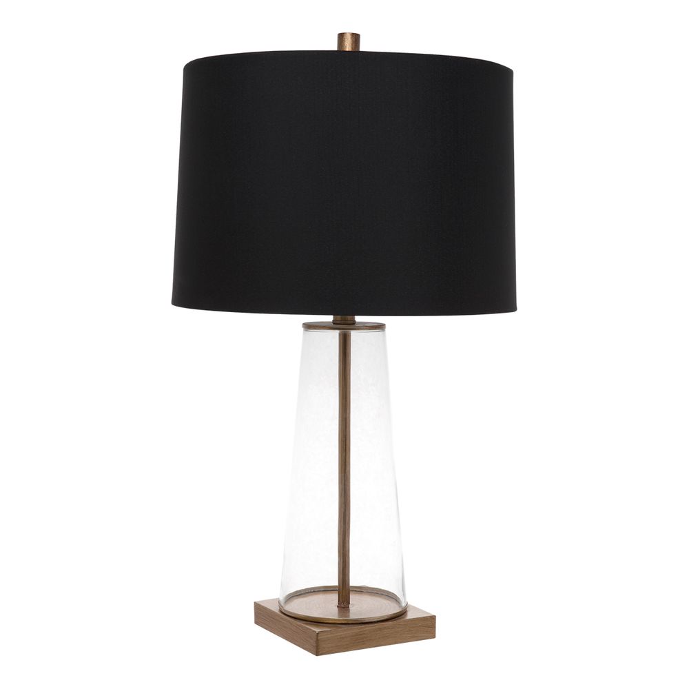 Aspen Table Lamp Antique Gold Base With Black Shade - 13324