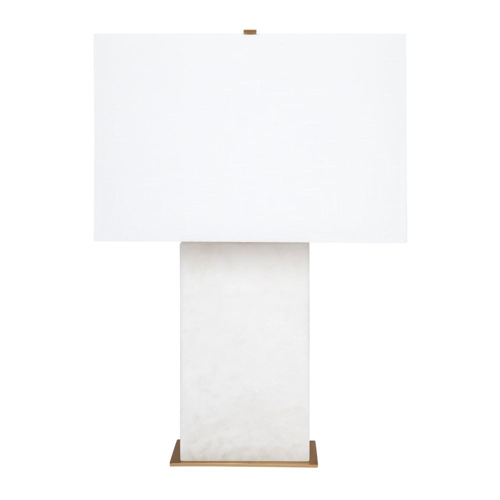Dominique Table Lamp Brass Base With White Shade - 12255