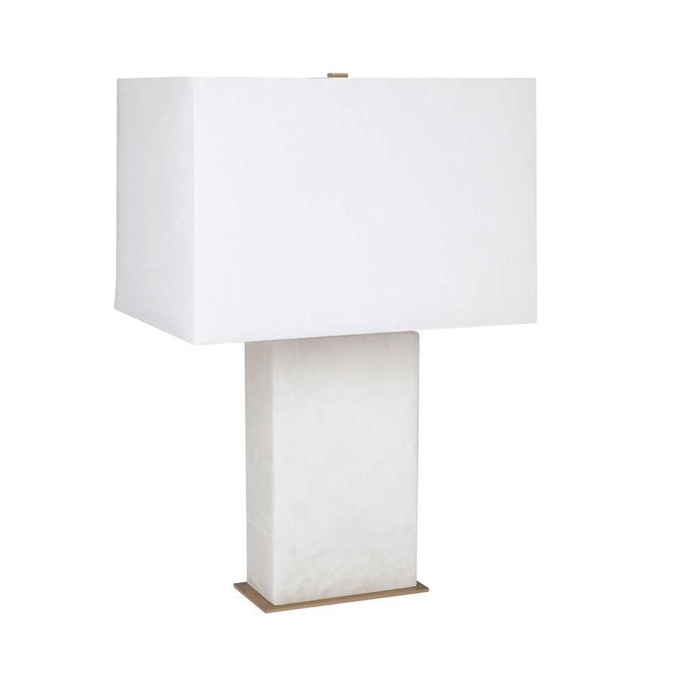 Dominique Table Lamp Brass Base With White Shade - 12255