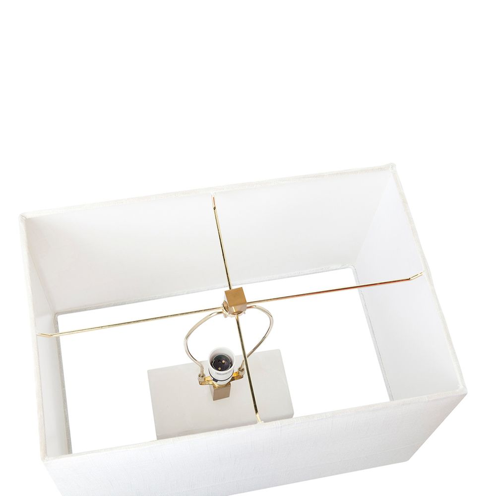 Dominique Table Lamp Brass Base With White Shade - 12255