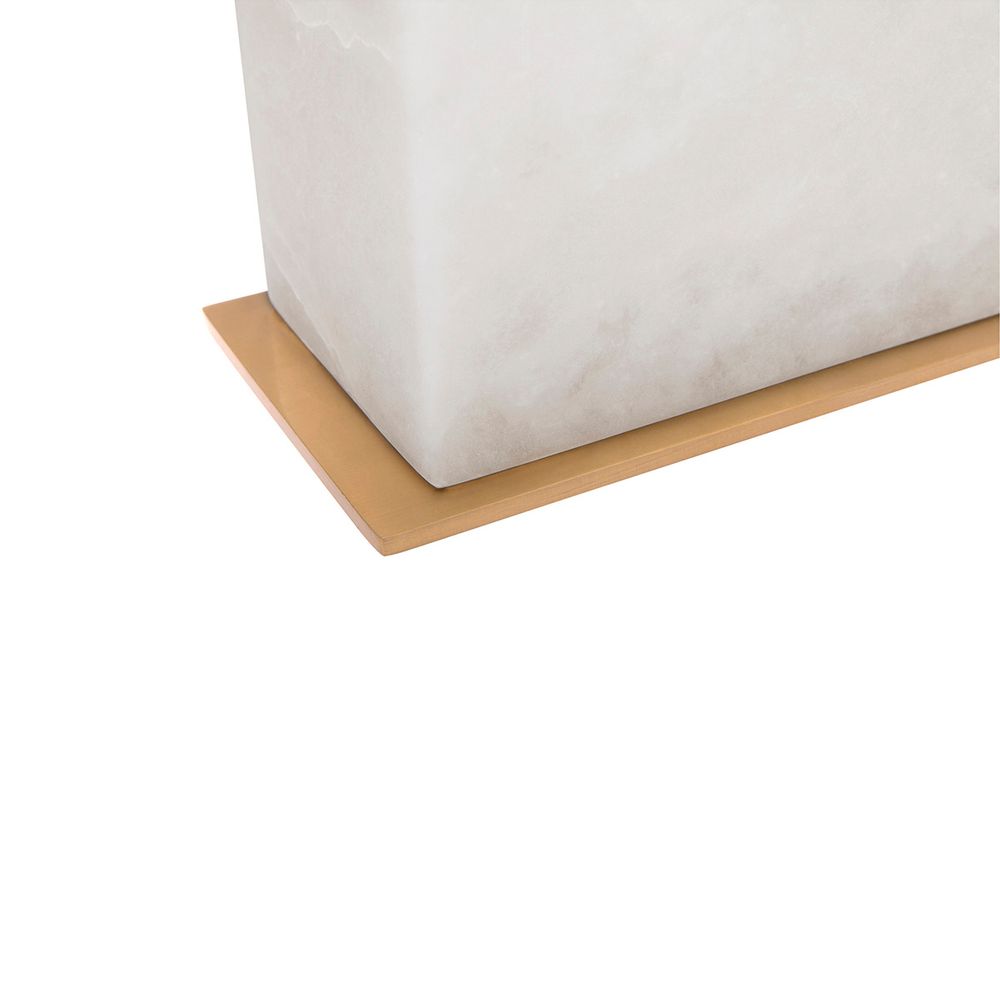 Dominique Table Lamp Brass Base With White Shade - 12255