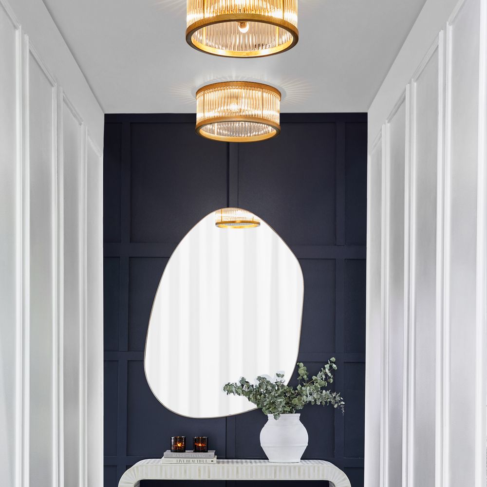 Francine Semi Flush Mount Light Antique Gold - 20737