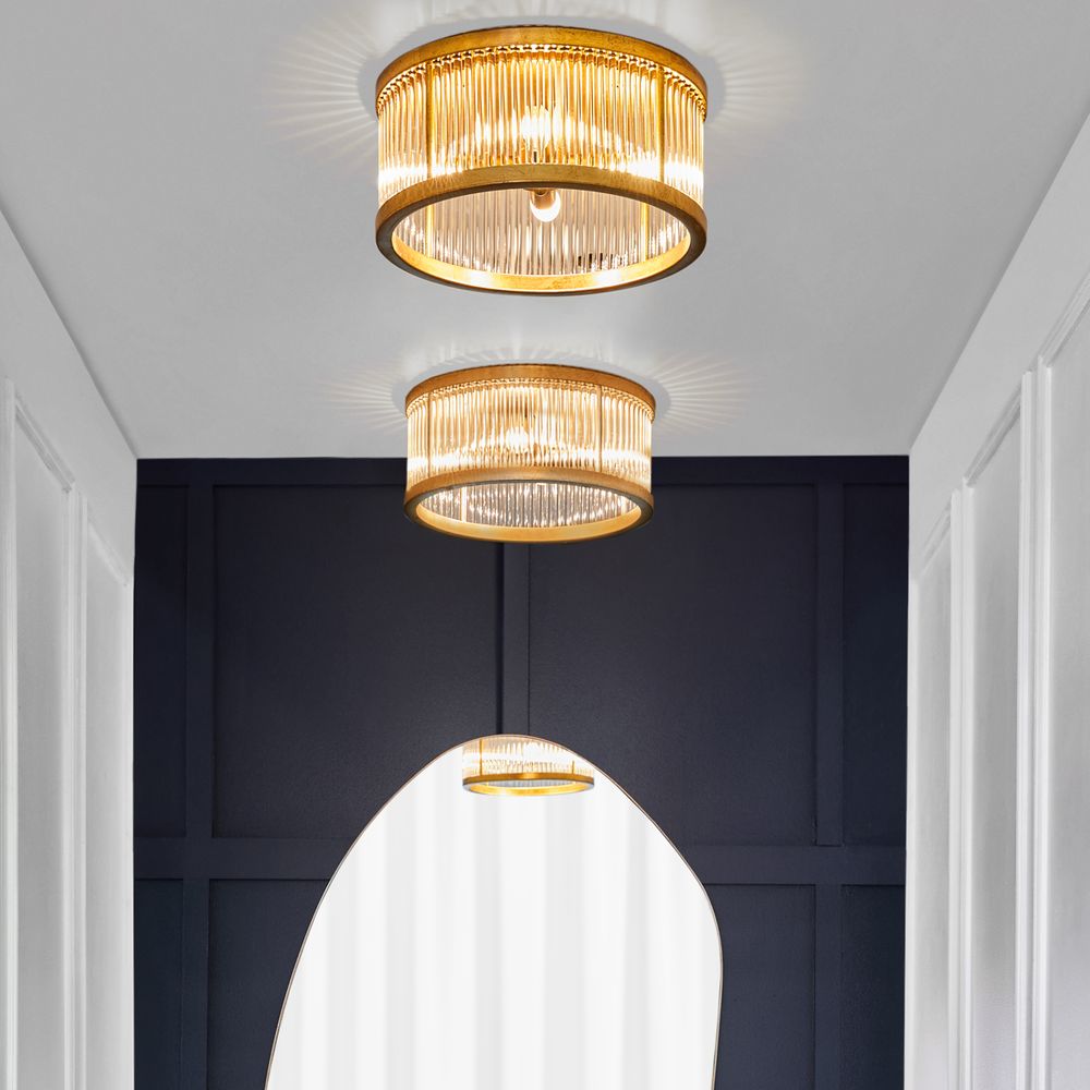 Francine Semi Flush Mount Light Antique Gold - 20737