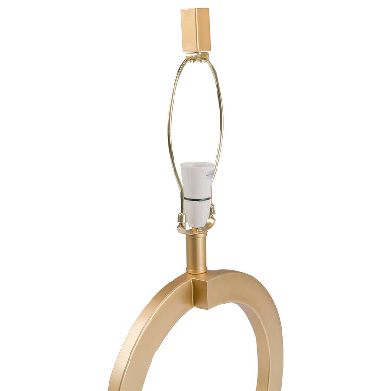 Olympic Table Lamp Gold Base With White Shade - 13342