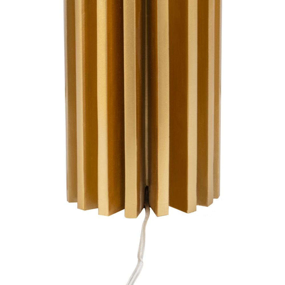 Croton Table Lamp Matt Gold Base With Off White Shade - 13341