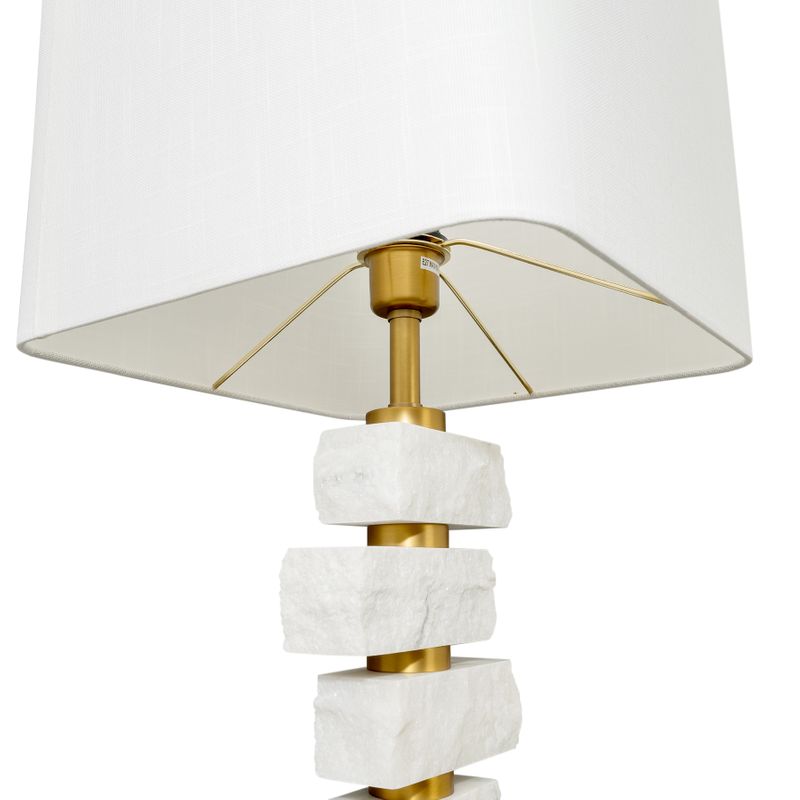 Hamburg Table Lamp White Base With White Shade - B12447