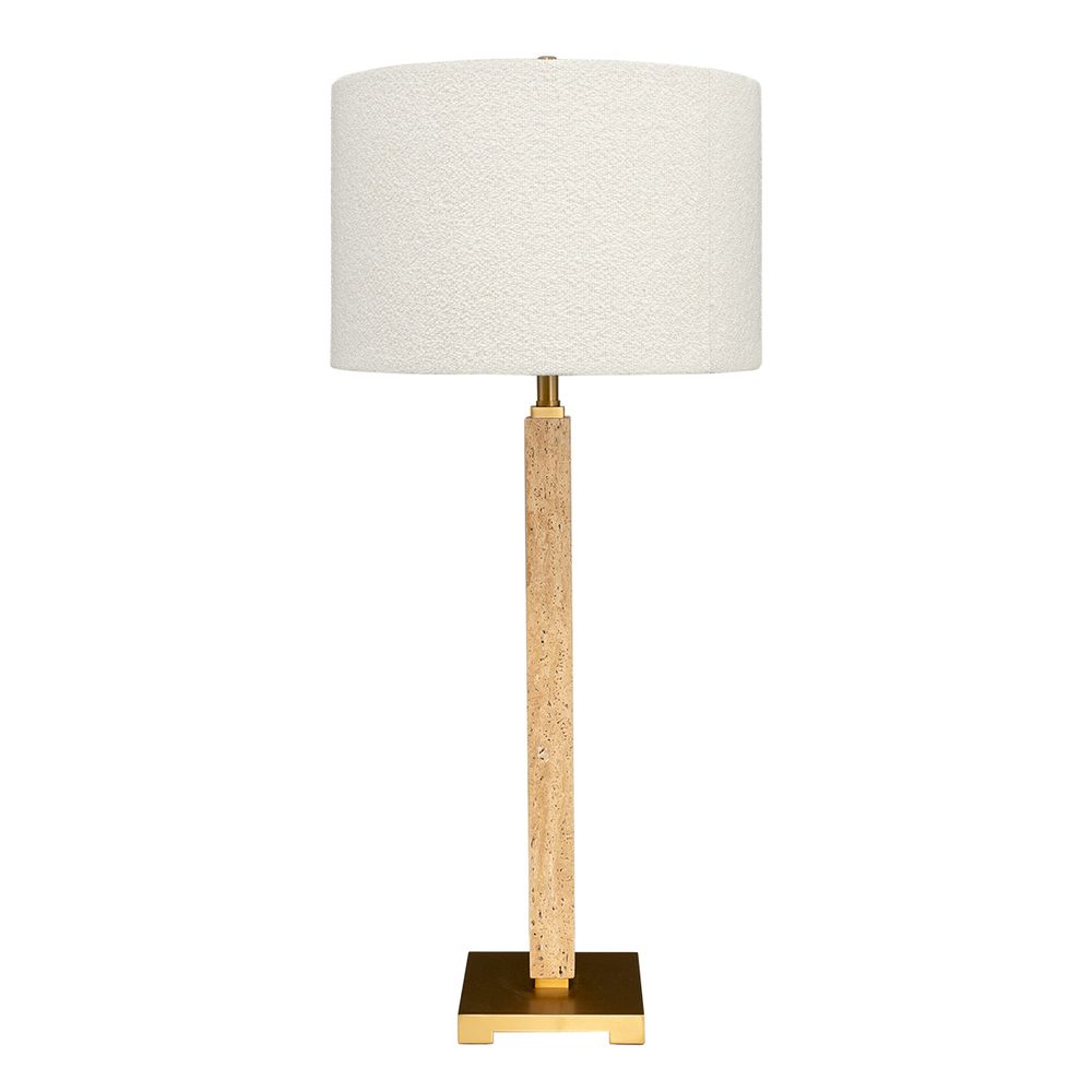 Essex Table Lamp Natural Base With White Shade - B12450