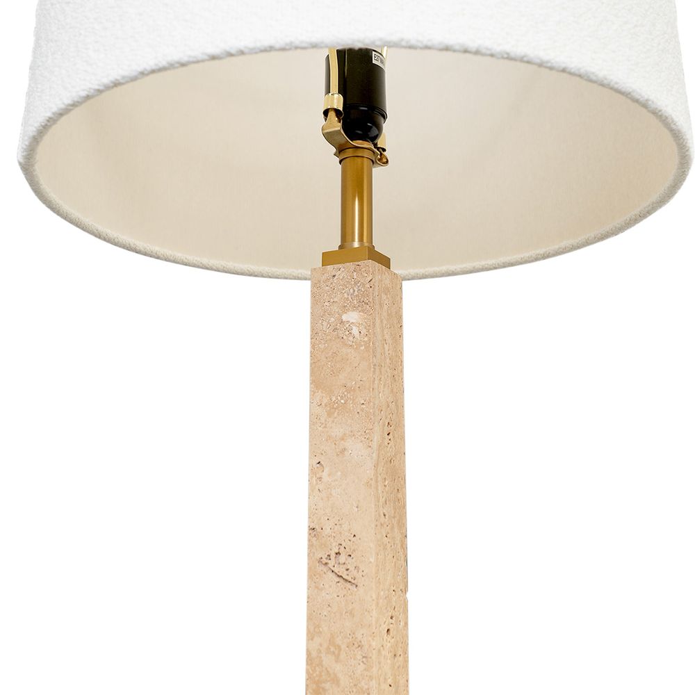 Essex Table Lamp Natural Base With White Shade - B12450