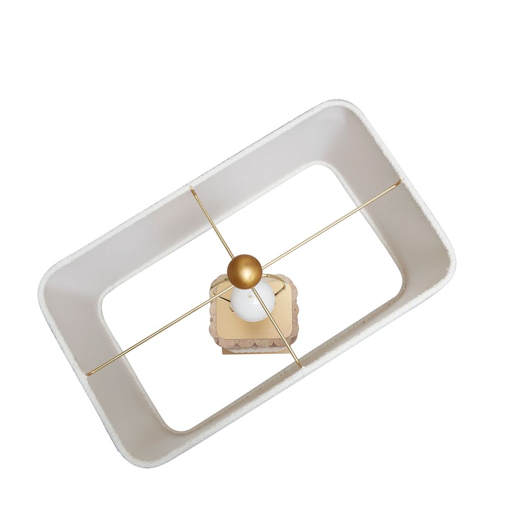 Belgrade Table Lamp Brass Base With White Shade - 12445