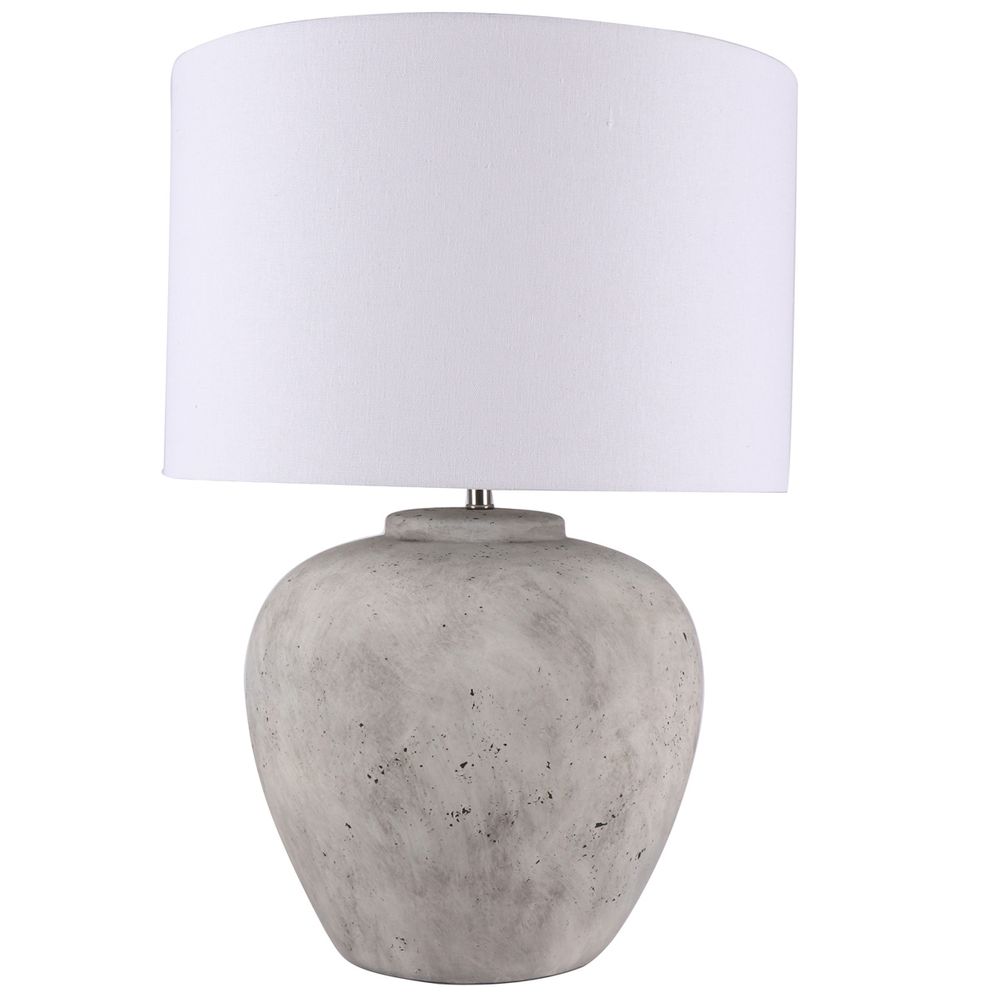 Dayton Table Lamp Concrete Base With White Shade - 12456