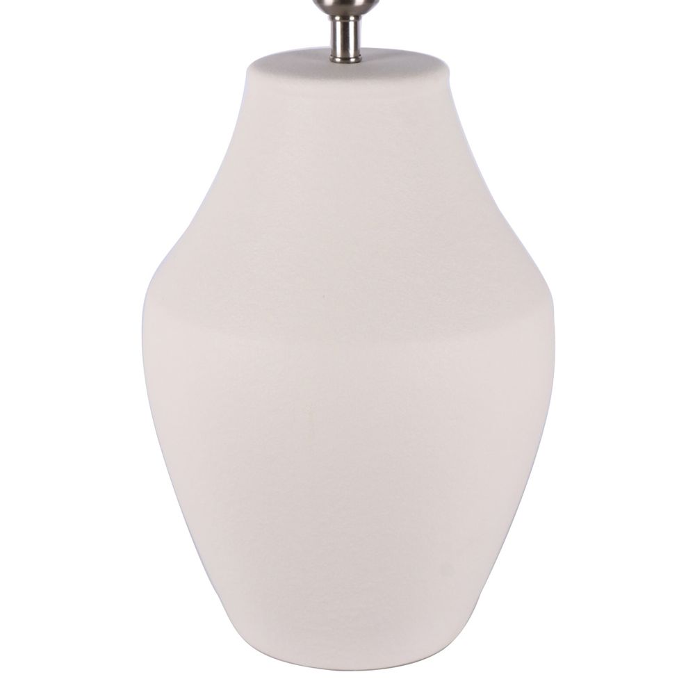 Bayswater Table Lamp Matt White Base With White Shade - 12454