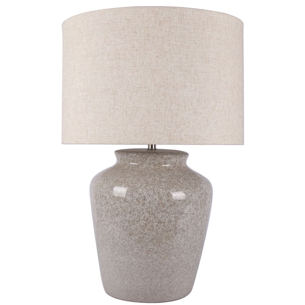 Kenwick Table Lamp Beige Base With White Shade - 12457