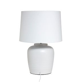 Levanzo Table Lamp White Base With White Shade - 12441