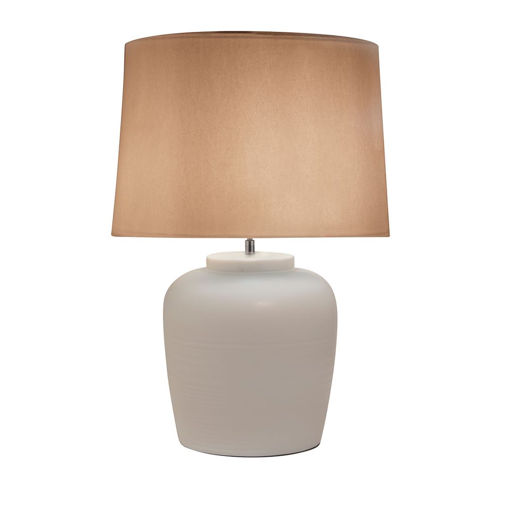 Levanzo Table Lamp White Base With White Shade - 12441