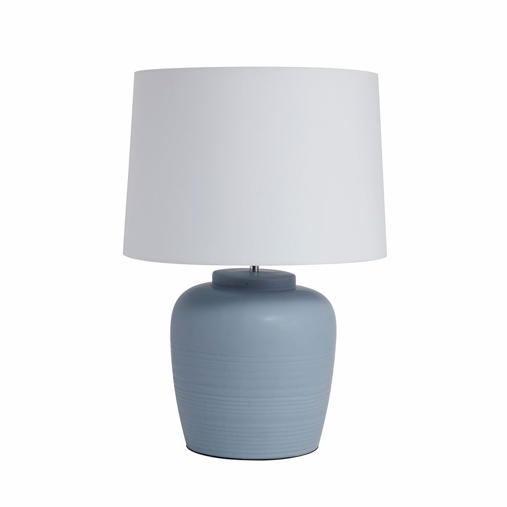 Levanzo Table Lamp Duck Egg Blue Base With White Shade - 12467