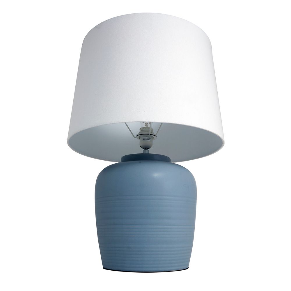 Levanzo Table Lamp Duck Egg Blue Base With White Shade - 12467