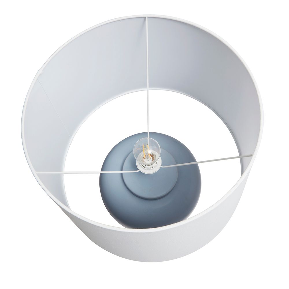 Levanzo Table Lamp Duck Egg Blue Base With White Shade - 12467