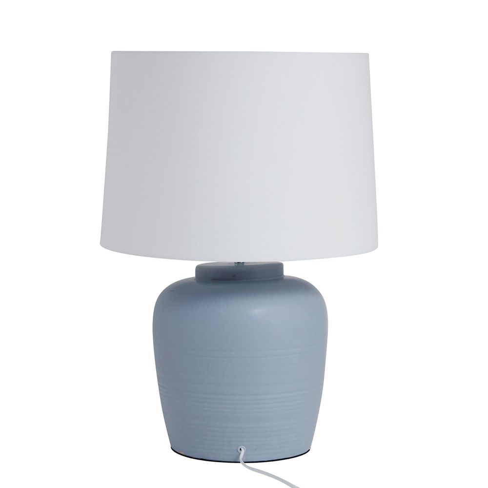 Levanzo Table Lamp Duck Egg Blue Base With White Shade - 12467